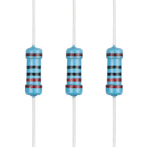 Vista 46 de 100 resistencias de 2.4 ohmios 1/2 W (0.5 vatios) ±1% tolerancia de película metálica, resistencia de valores múltiples opcional