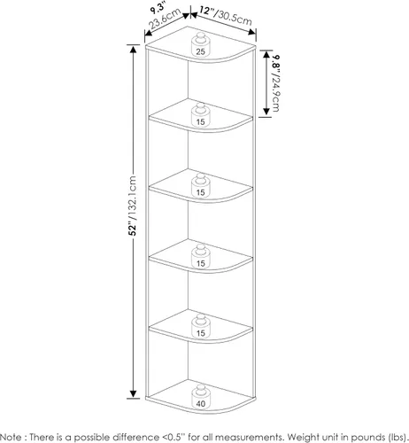Vista 31 de Furinno - Estantería de cubos de 5 niveles serie Luder para libros y almacenamiento, color roble francés