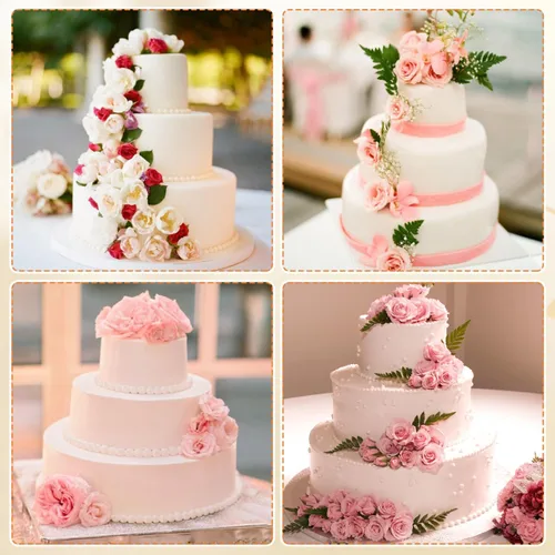 Vista 3 de DOITOOL Juego de 3 moldes redondos de espuma de 7.87 pulgadas para decoración de fondant y práctica de tuberías, para boda, cumpleaños, exhibición