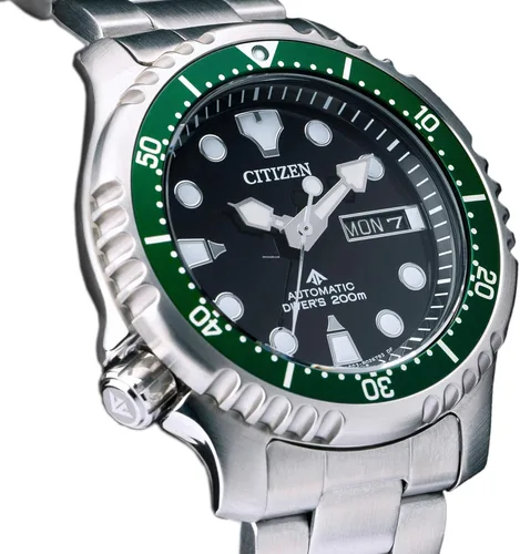 Vista 4 de Citizen Reloj automático para hombre NY0084-89E, plata, talla única, pulsera, plateado, Pulsera