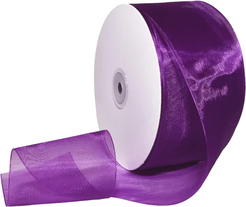 Vista 19 de Morex Ribbon 91803/100-609 Cinta de nailon Organdy, 5/8 pulgadas por 100 yardas, color rojo