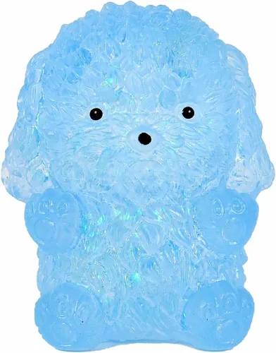 Juguete squishys para perro, juguete de levantamiento lento con purpurina Perro azul