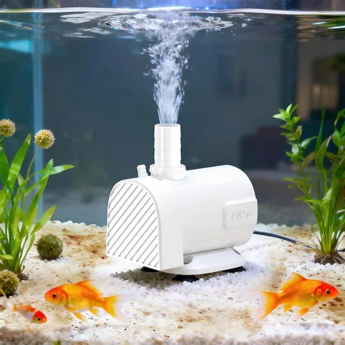 Vista 10 de Bomba de agua sumergible de 50 GPH - Bomba de fuente para acuario y pecera Mini, control de flujo ajustable, entrada lateral/inferior de doble Blanco