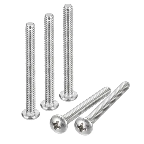 Vista 61 de uxcell Tornillos de máquina de cabeza redonda de 1/4-20x1, tornillo de acero inoxidable 304 18-8, accionamiento Phillips, totalmente roscado