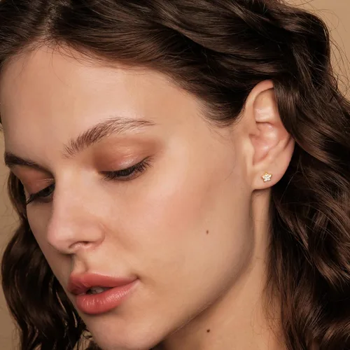 Vista 2 de PAVOI 14K Gold Plated Sterling Silver Celestial Lightning Bolt, Moon and Star Earrings Dainty Earrings for Women