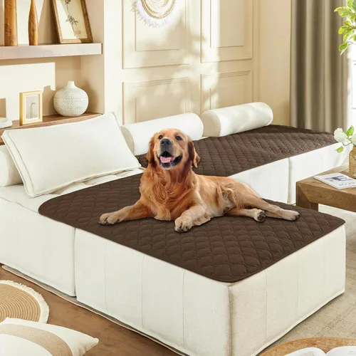 Vista 93 de gogobunny Funda de cama 100 % impermeable de doble cara para perro, manta para mascotas, sofá, protector de muebles para niños, perros y gatos, Azul