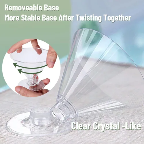 Vista 5 de Vasos de cóctel desechables, 50 vasos de Martini de plástico para bodas, fiestas, eventos, cócteles, 5 onzas líquidas