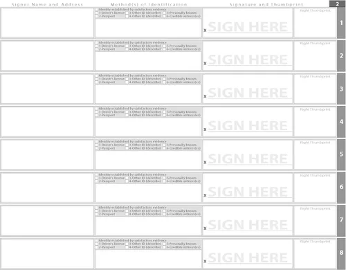 Vista 6 de Modern Journal of Notarial Events (cubierta suave) Paquete con sello rectangular Notario S-854 de Nevada para placa frontal