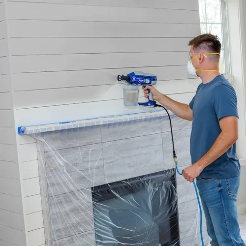 Vista 8 de Graco 26D281 TrueCoat 360 Pulverizador de pintura de doble velocidad, azul/blanco