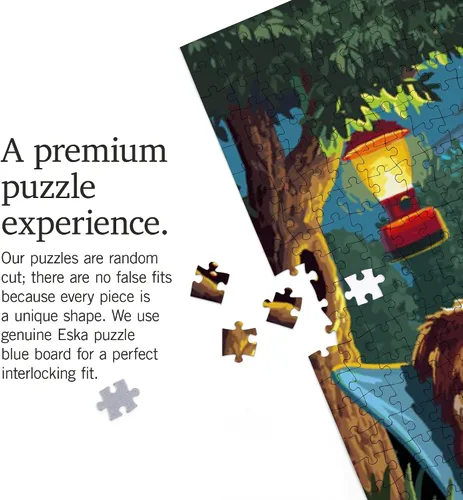 Vista 5 de Pack Life Dogs Around Campfire Puzzle, 1000 piezas por Lantern Press