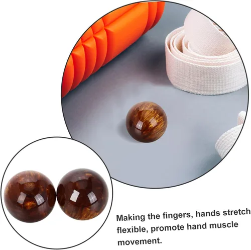 Vista 3 de Bola de masaje de mano Bolas de salud chinas Bola de masaje de tejido profundo para terapia de ejercicio de mano muscular, 2 piezas