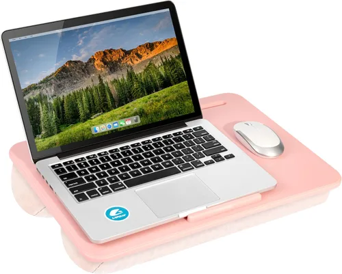 Vista 20 de LapGear - Escritorio compacto para regazo - Se adapta a laptops de hasta 15 pulgadas - Aqua Sky - Estilo núm. 43109