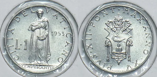 Collectible Coin Vatican 1953 Lire 198664
