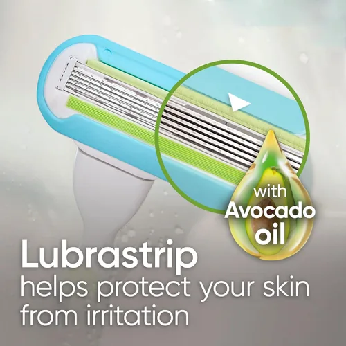 Vista 3 de Gillette Venus Maquinilla de afeitar extra suave para mujer, incluye 1 mango de afeitar reutilizable + 4 repuestos de maquinilla de afeitar de 5