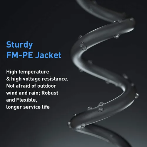 Vista 4 de Cable Ethernet Cat8, cable LAN blindado de 30 pies, 26AWG F/FTP, RJ45 chapado en oro, 40Gbps 2000MHz, cable resistente a la intemperie