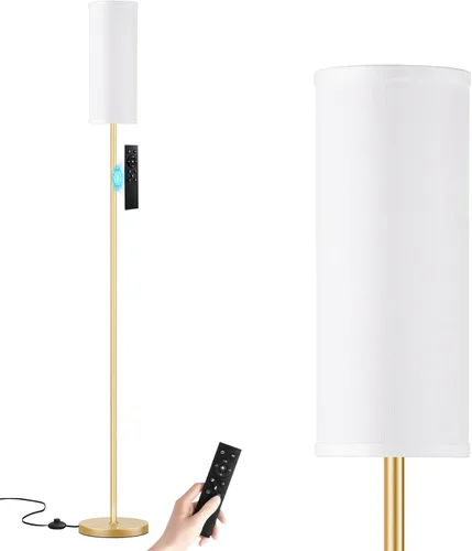 Vista 12 de Ambimall - Lámpara de pie moderna para sala de estar, dormitorio y oficina, con control remoto y regulación continua de temperatura