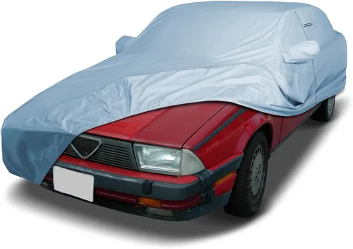 Vista 33 de iCarCover Funda de automóvil personalizada de alta calidad para Alfa Romeo 147 2002-2007, resistente, impermeable, para todo tipo de clima, lluvia