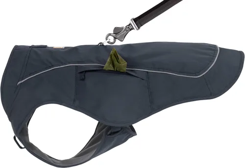 Vista 6 de Ruffwear, Combo de arnés y chaqueta fusible para perros, gris basalto, talla XL