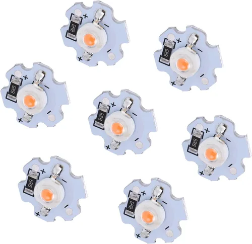 Vista 5 de POCREATION 25 chips LED AXD-1W-5V, bombilla LED de chip de 5 V, bombilla de ahorro de energía de 200 lúmenes, 1 W, cuentas de lámpara LED de alta