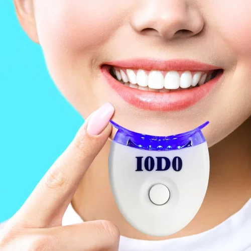 Vista 2 de Luz de blanqueamiento de dientes recargable, 5 LED, lámpara de blanqueamiento de dientes UV azul, luces LED profesionales para acelerador solamente