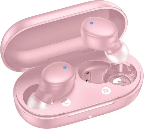 Vista 14 de kurdene Auriculares inalámbricos Bluetooth de 5.3 pulgadas, auriculares ligeros, sonido de graves profundos, micrófonos integrados, auriculares