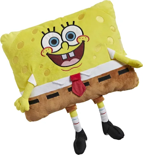 Vista 2 de Pillow Pets Peluche de Bob Esponja de 16 pulgadas, juguete de peluche de Nickelodeon, regalo para niños