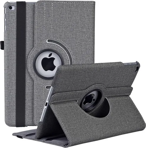Vista 16 de Funda giratoria para iPad de 9.7 pulgadas 2018 2017 / Funda para iPad Air 2 - Funda protectora con soporte giratorio de 360 grados y función