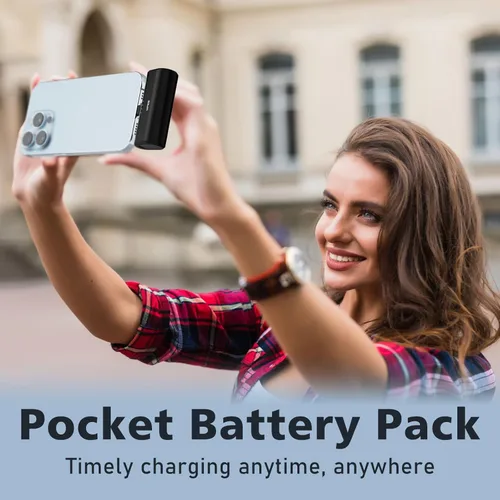 Vista 7 de UPEB Cargador portátil pequeño para iPhone de 5000 mAh, paquete de 2 con cable integrado, batería externa compacta con certificación MFi para todos