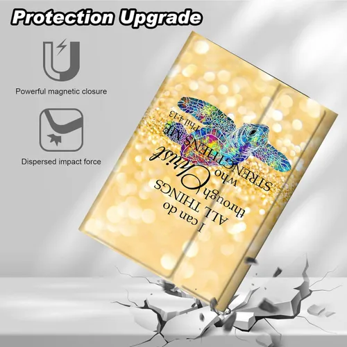 Vista 6 de DEGDFSGR Funda para Samsung Galaxy Tab A8 10.5 con teclado, teclado inalámbrico desmontable cierre magnético, funda protectora para Samsung Tab A8