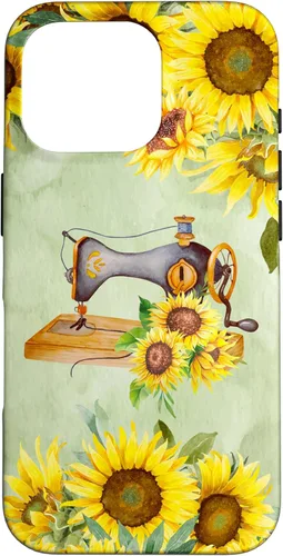 Vista 20 de iPhone 16 Sewing Machine Quilter Sewing, Sunflowers Sewing Machine Case