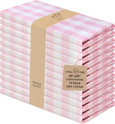 Vista 14 de Urban Villa Juego de 6 servilletas de tela blancas (18 x 18 pulgadas) 100% algodón absorbente, lavable, duradero, reutilizable, ideal