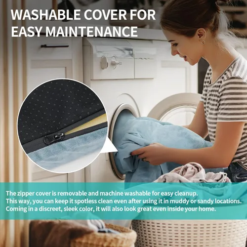 Vista 7 de TONAHUTU Colchón de espuma viscoelástica para campamento, almohadilla de dormir portátil, colchón de viaje enrollable, impermeable, plegable, cama