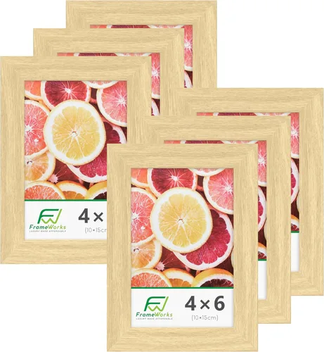 Vista 31 de FrameWorks Marcos de fotos clásicos de madera de 5 x 7 a 4 x 6 con vidrio templado, color negro, paquete de 2