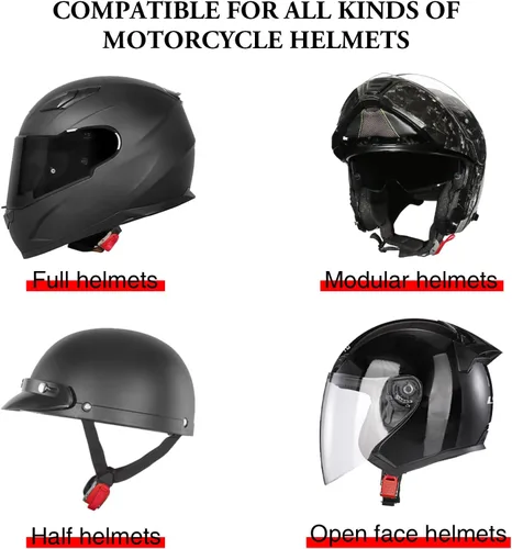 Vista 6 de Kit de hebilla de liberación rápida para casco de motocicleta, adaptador de correa de barbilla de acero inoxidable, clip de liberación rápida
