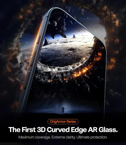Vista 2 de TORRAS OrigArmor - Protector de pantalla para iPhone 16 Pro Max [cobertura completa 3D] [100% antirreflejos] de grado militar, inastillable, 9H+