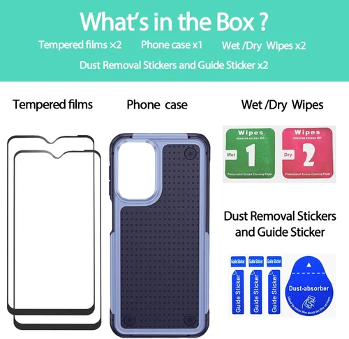 Vista 2 de Jeylly Funda para Samsung Galaxy A23, Galaxy A13 4G/5G/A23 5G/A04/A04s Funda de absorción de golpes híbrida TPU antiarañazos resistente cubierta