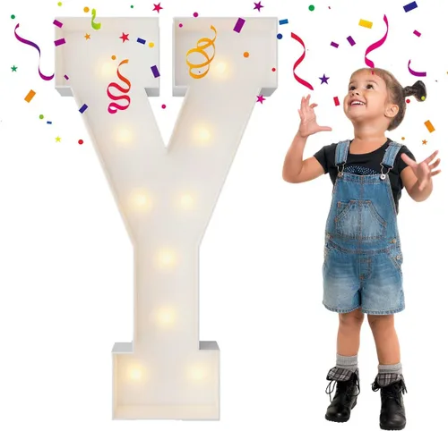 Vista 36 de Letras iluminadas de marquesina de 4 pies, letras grandes de marquesina, marco de globos de mosaico, letras grandes para decoración de compromiso