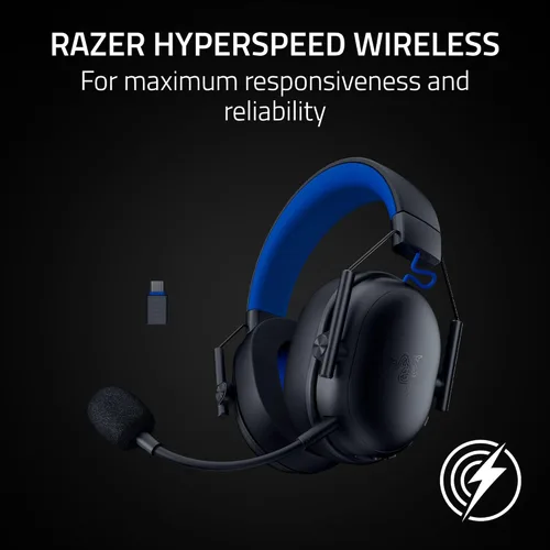 Vista 5 de Razer BlackShark V3 X HyperSpeed Wireless Gaming Headset for PS5: 50mm Drivers - Cardioid Mic - 2.4 GHz, Bluetooth - Works with PC, Mac, Nintendo