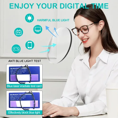 Vista 2 de 4 Packs Reading Glasses for Women Blue Light Blocking Computer Readers 1.0 1.25 1.5 1.75 2.0 to 4.0