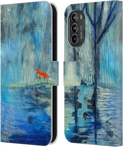 Vista 15 de Head Case Designs Officially Licensed Wyanne Quiet Nature 2 Leather Book Wallet Case Cover Compatible with Motorola Moto G82 5G