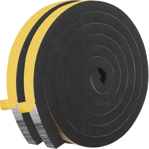 Burlete para puerta, cinta adhesiva de espuma de 1/2 pulgada de ancho x 1/2 pulgada en T, cinta de espuma para ventana y puerta, junta de aire