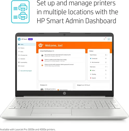 Vista 5 de HP Impresora LaserJet Pro 4001ne en blanco y negro con funciones de oficina inteligente HP+ (renovado)
