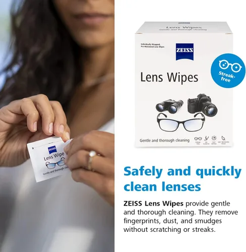 Vista 6 de ZEISS Toallitas de limpieza de lentes prehumedecidas, 200