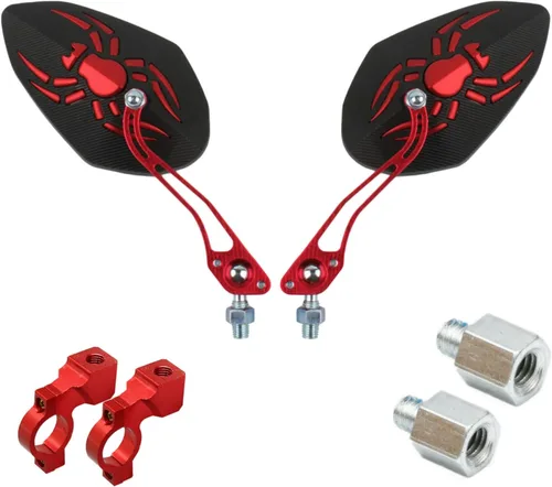 Vista 8 de Espejos de bicicleta para manillar, 2 piezas de seguridad HD espejo retrovisor para manillar, espejos ajustables para bicicleta, espejo retrovisor