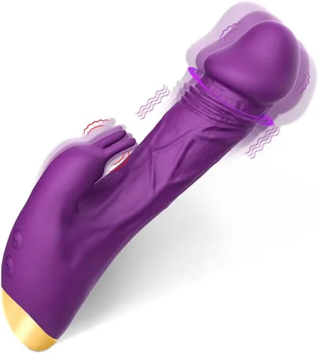 Consolador vibrador realista de conejo | Juguetes sexuales sensoriales para adultos de rosa para mujeres, vibradores 2 en 1 para punto G y clítoris