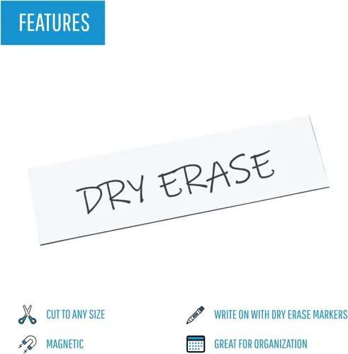 Vista 3 de MasterVision Rollo de cinta magnética de borrado en seco, 1" x 50' blanco