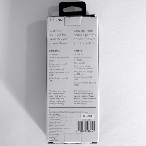 Vista 4 de Insignia - Cable HDMI de 6' - Negro