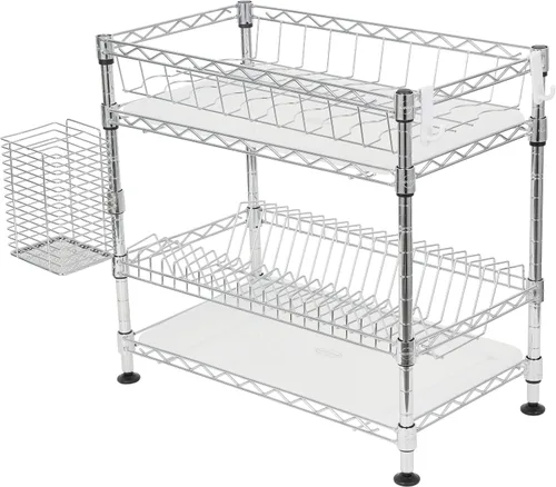 Vista 7 de happimess Brooklyn - Escurridor ajustable de 2 niveles, acero al carbono