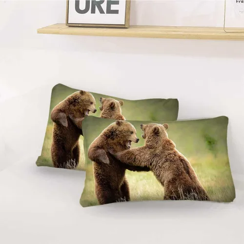 Vista 3 de Animal Bear Arctic - Funda de edredón de microfibra tamaño King, juego de funda de edredón suave de 3 piezas, 2 fundas de almohada King