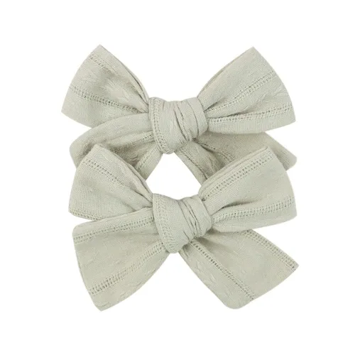 Vista 9 de Pinzas para el cabello de lino marrón de 3.2 pulgadas para niñas, pinzas de cocodrilo, accesorios para el cabello para niñas pequeñas, niños
